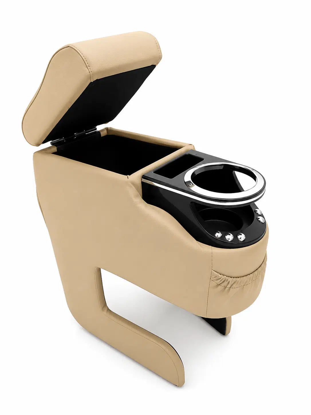 Universal Jumbo beige Car Armrest Console Box With Cup Holder