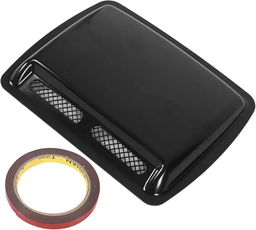 PS-5034 Car Hood Vent Air Cover 40×33 CM ,Hood Scoop Vent Bonnet Cover Decorative Air Intake Covers with Self Adhesive Design for Cars (Glossy Black)