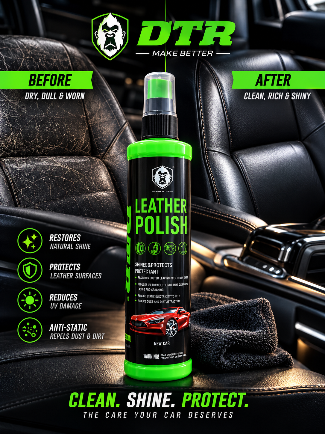 DTR Leather Polish – Shine & Protection Spray