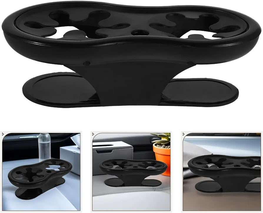 Car Cup Holder Insert 2pcs Black Plastic for Front Seats
Water Bottle and Soda Can Fit, Seat-gap Use, Daily Commute Support, Frees Console Space