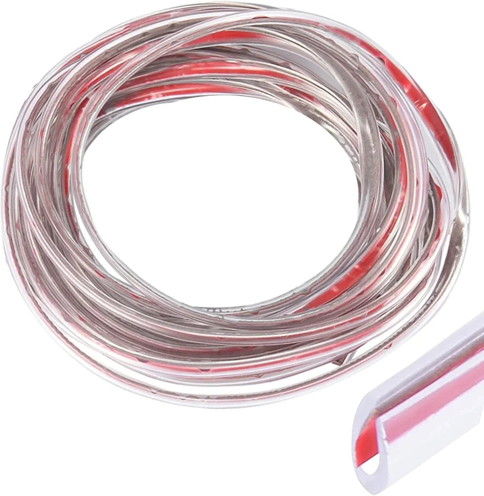 5 Meters Transparent Car edge Protector Strip 5M car edge trim rubber seal protector U-shaped car protection door edge protector, Fit for SUV Sedan MPV and Most Models