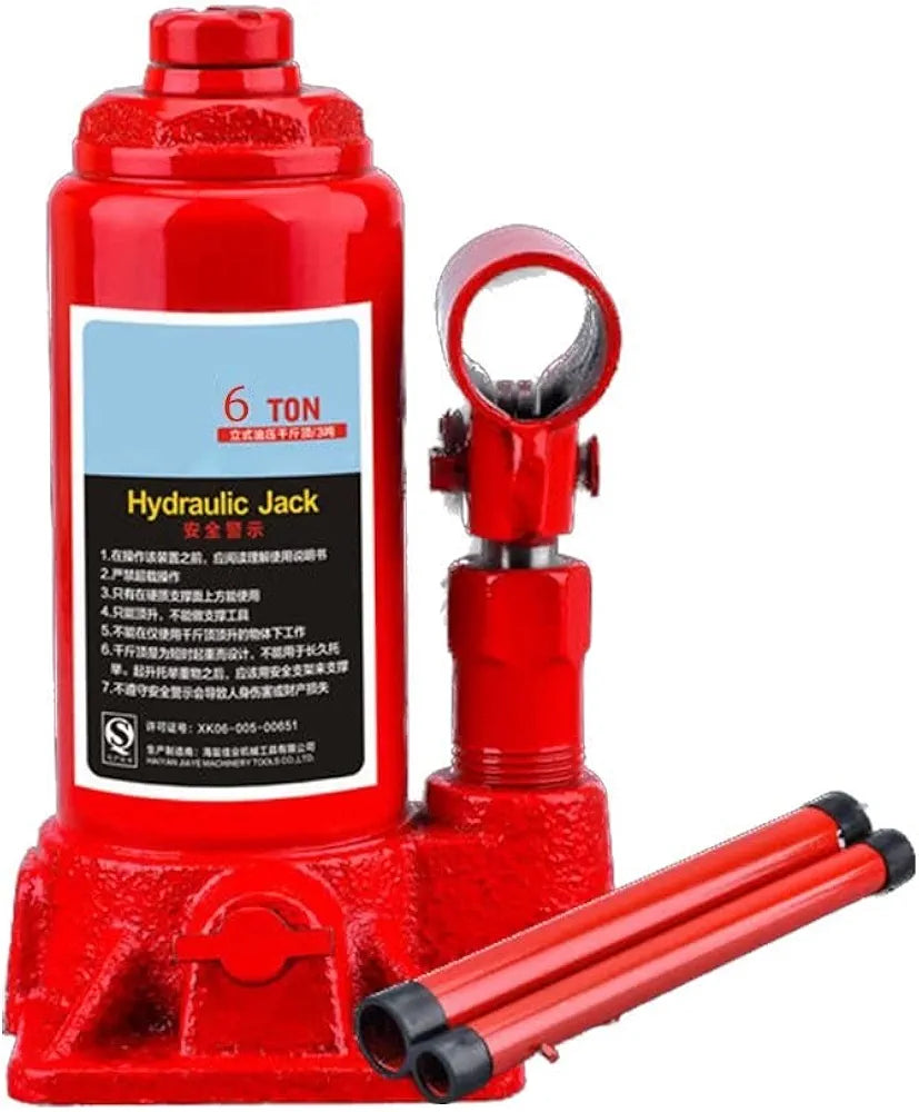 Car Jack Hydraulic Jack for Car, 6 Ton Bottle Jack with Double Ram & Double Lever, 6.2” to 14.5” Lifting Range, Mini Portable Bottle Jack