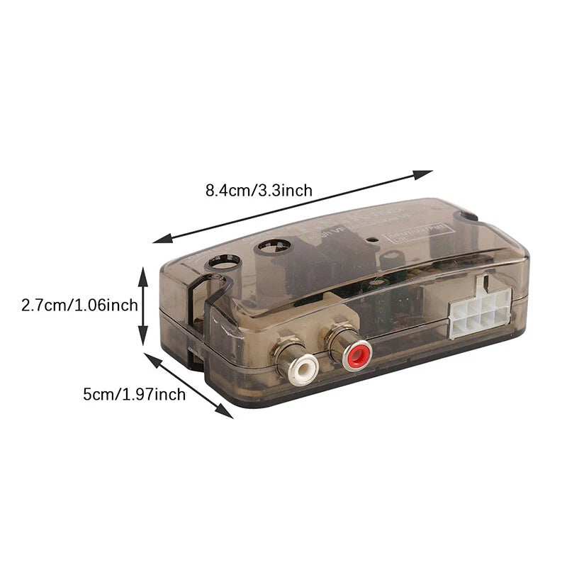12V Auto Car Audio Converter RCA Stereo High To Low Adjustable Frequency Adap BK