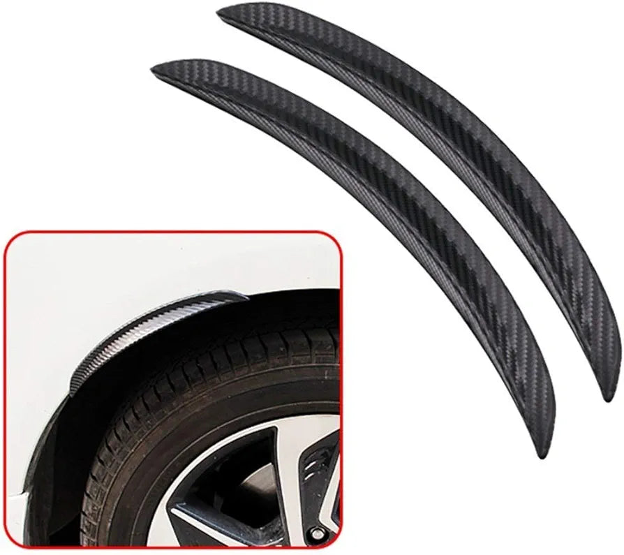 2PCS Rubber Fender Flares Arch Wheel Eyebrow Protector Sticker Black Anti-Scratch Strip Moulding Trim For Universal Car Car Fender Flare Universal