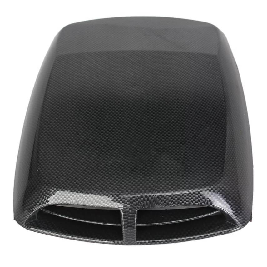 Universal Carbon Fiber Look Car Hood Vent Air Flow Intake Scoop Bonnet Cover