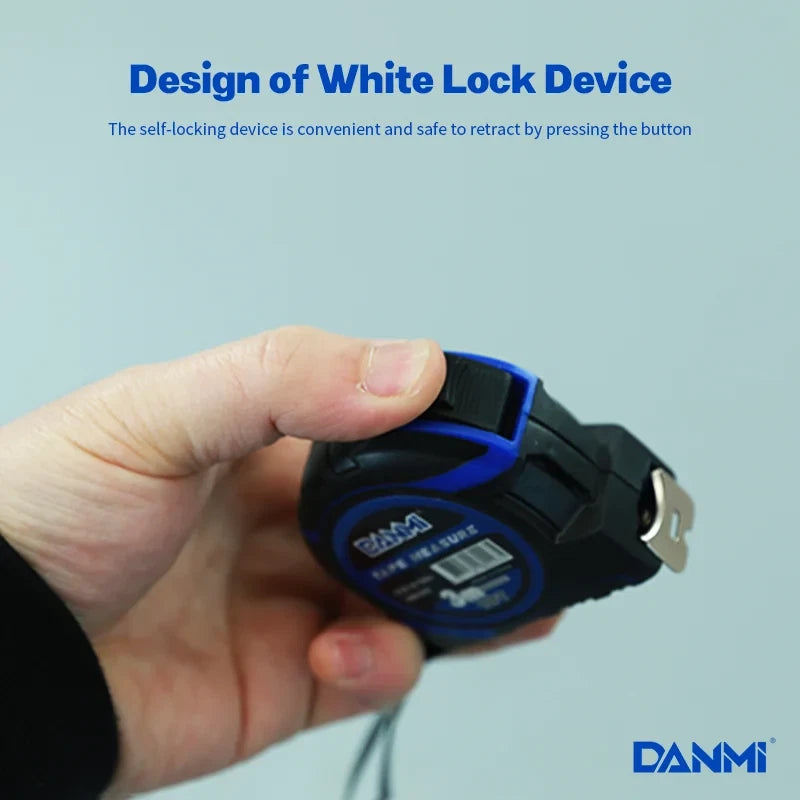 3 meters DANMI Self Locking Gripper Measuring Tape High Carbon Steel Blade