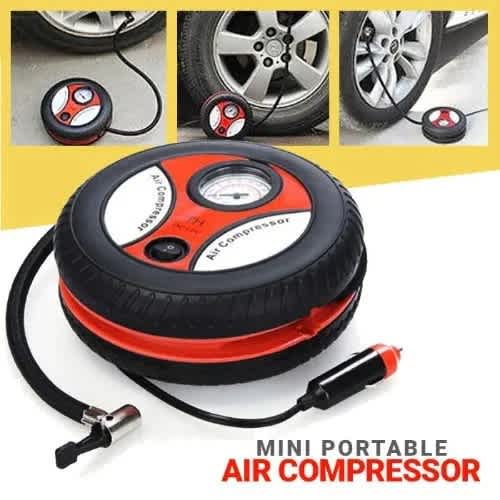 Black Tire Inflator, Tyre Air Compressor, 260PSI 12V for Cars Truck Bikes SUV