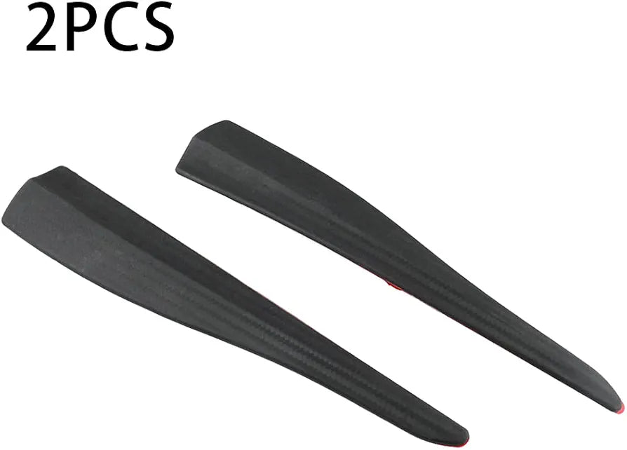 1 Pair Car Carbon Fiber Silicone Bumper Strip, Style: Long (Black)