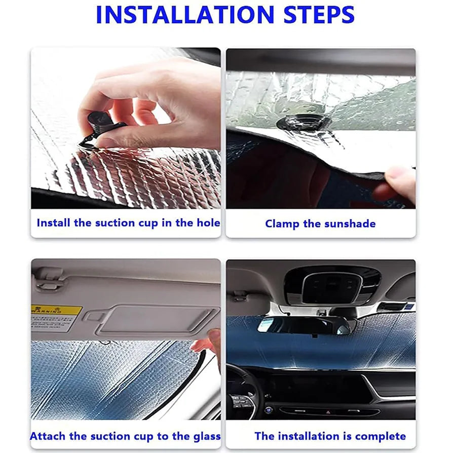 Windshield Sun Shade for Jaguar I-PACE 2018-2025 X590, Reflective Car Window Cover, Blocks UV Rays & Keeps Your Vehicle Cool, Foldable Auto Sun Visor -Easy to Install