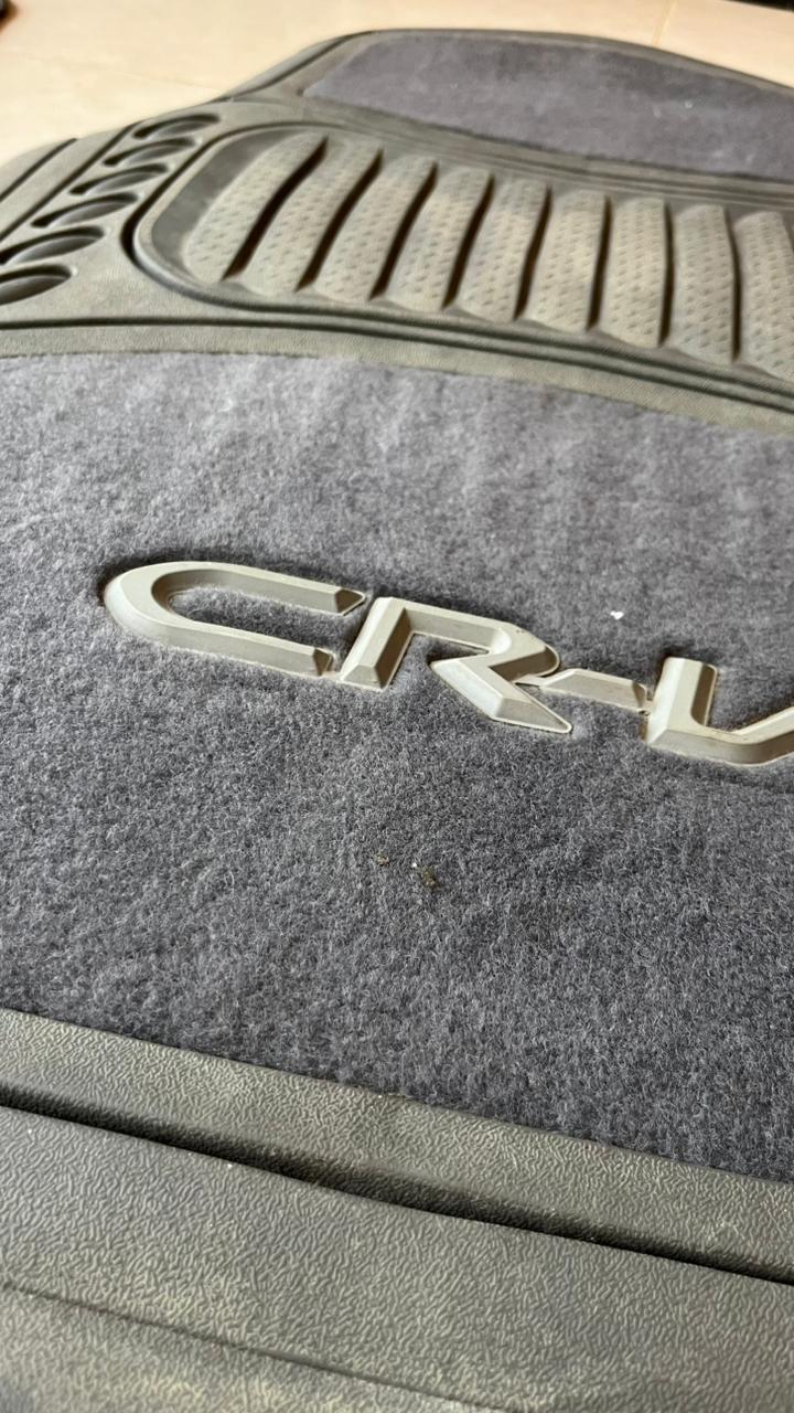 CRV Grey Luxury Carpet & Rubber Floor Mats – Premium 5PCS Universal Set