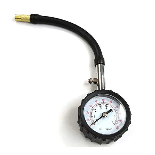 Accue Heavy Duty Air Tire Pressure Gauge 0-100 PSI Car Truck Motorcycle SUV Tire Tyre Pressure Gauge Inflator Air Line Pump Car Truck Meter Tester 100PSI 0-100PSI Car Tyre Tire Air