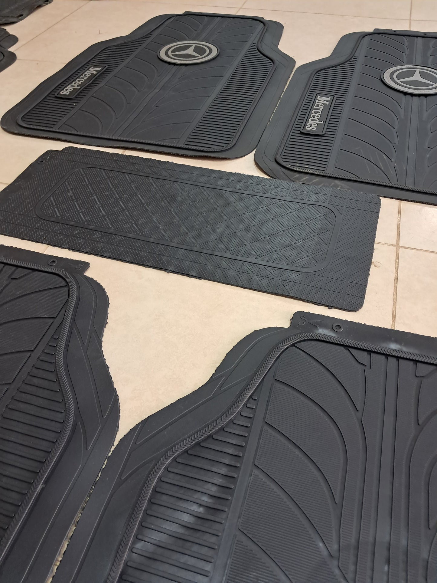 Mercedes Premium Line Rubber Mats – Waterproof Anti-Slip 5 Piece Set