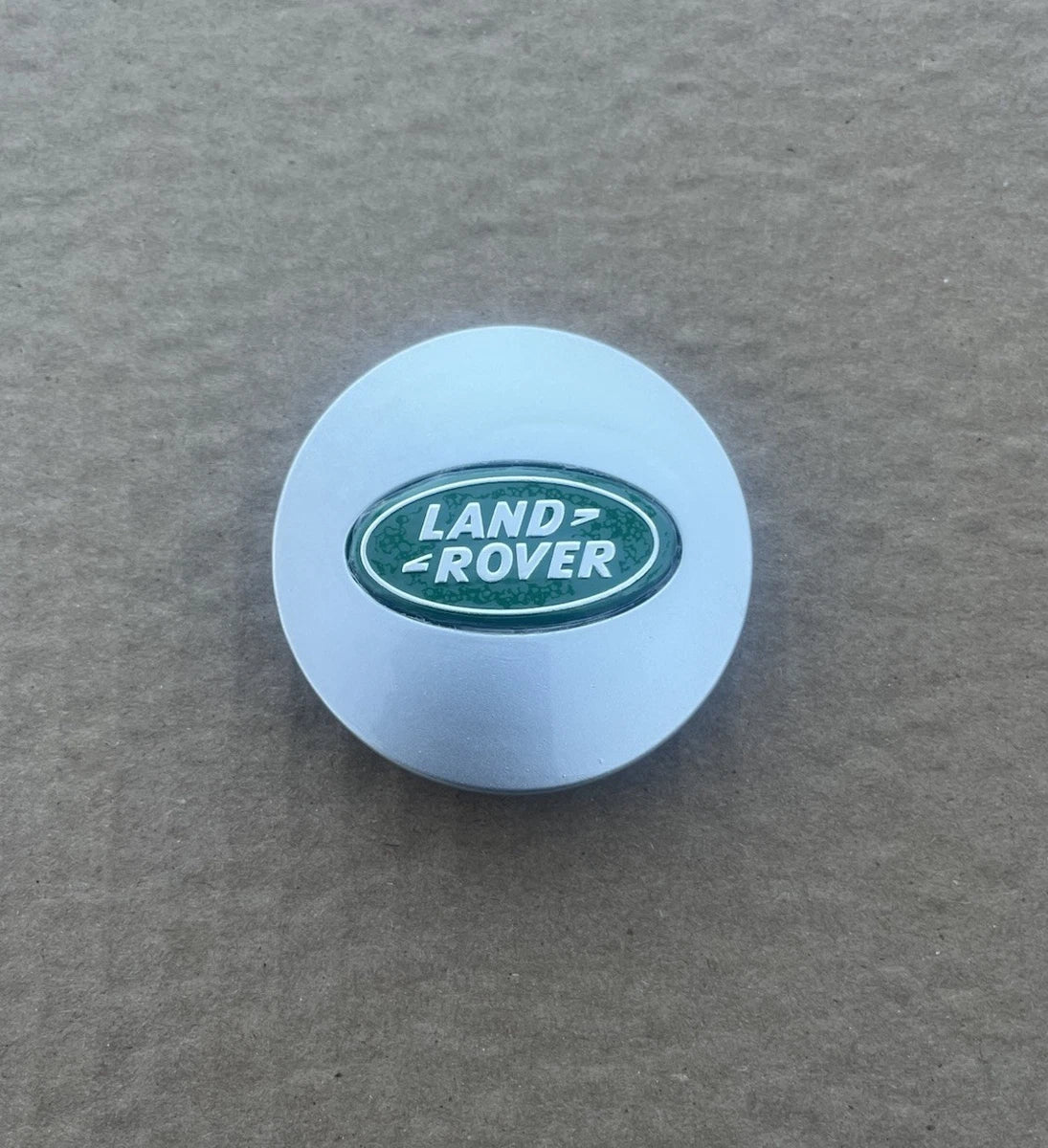 4x, Set of Land Rover Silver-Green Wheel Center Hub Caps, HSE Land Rover Center
