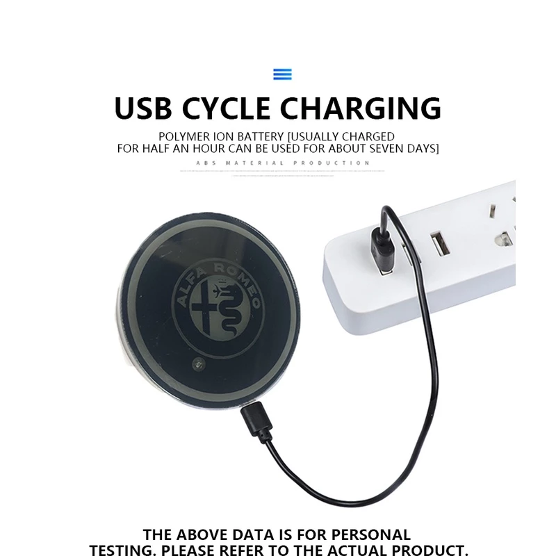 Car LED Light Cup Mat – 7 Color Atmosphere Pad