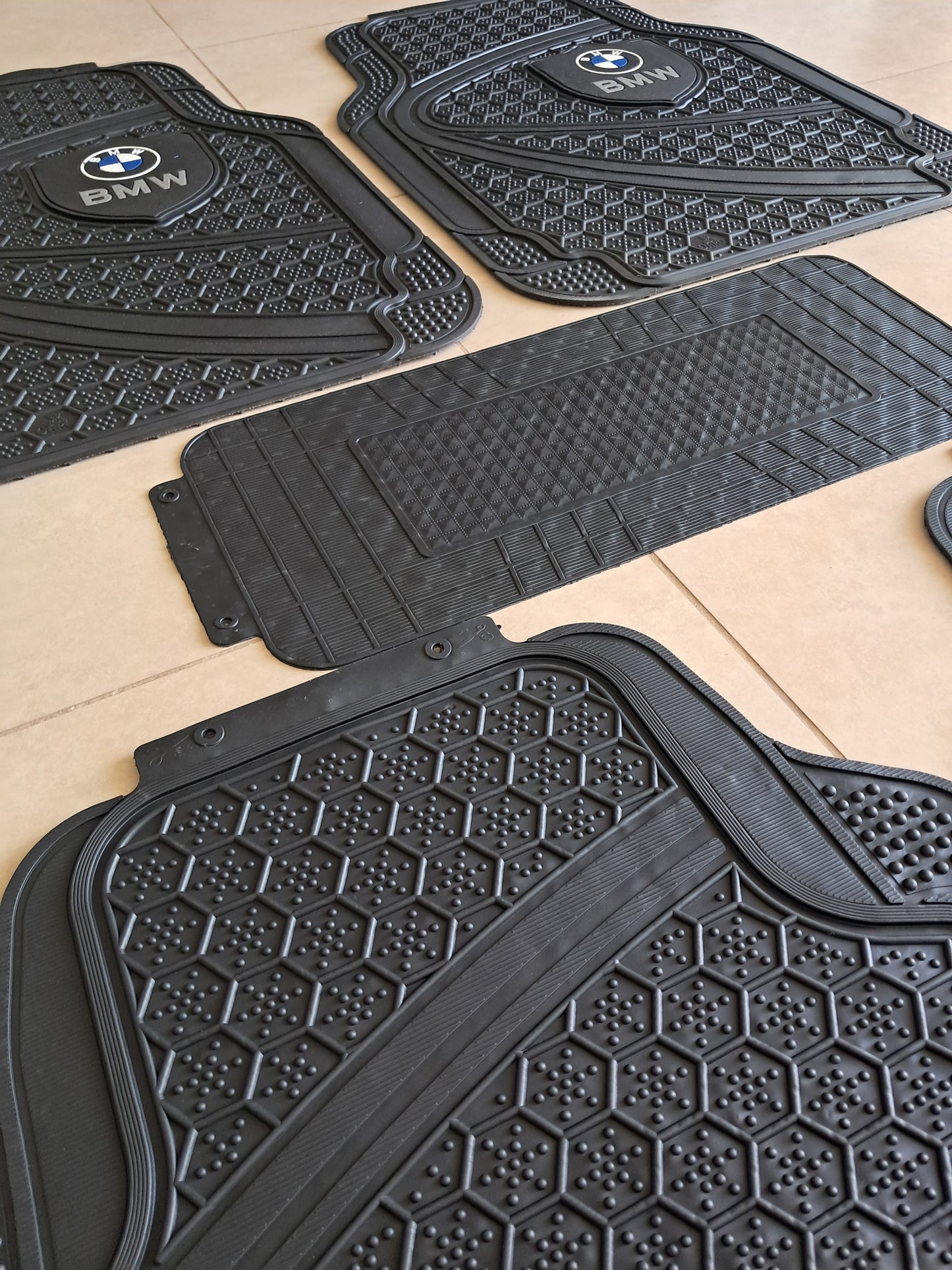 BMW Premium Shield Design All-Weather 5PCS Floor Mats Set – Universal Fit for All Vehicles
