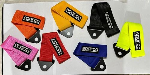 SPARCO/MOMO Tow Belt & Strap || Premium Yellow Universal Front & Rear Tow Strap/Tow Hook Towing Belt