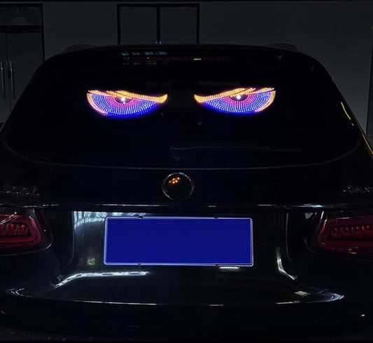 Devil Eyes Light for Cars, 2PCS LED Eyes for Car, Car LED Display, 2025 New Colorful Eye Lamp Soft Screen for Car Trucks Store Window