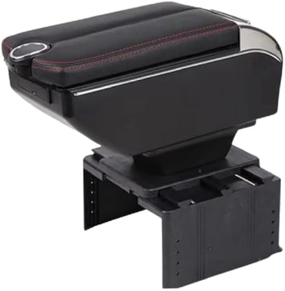 Luxury Leather Car Hand Rest Storage Hand Rest Car USB Ports Suitable for All Cars