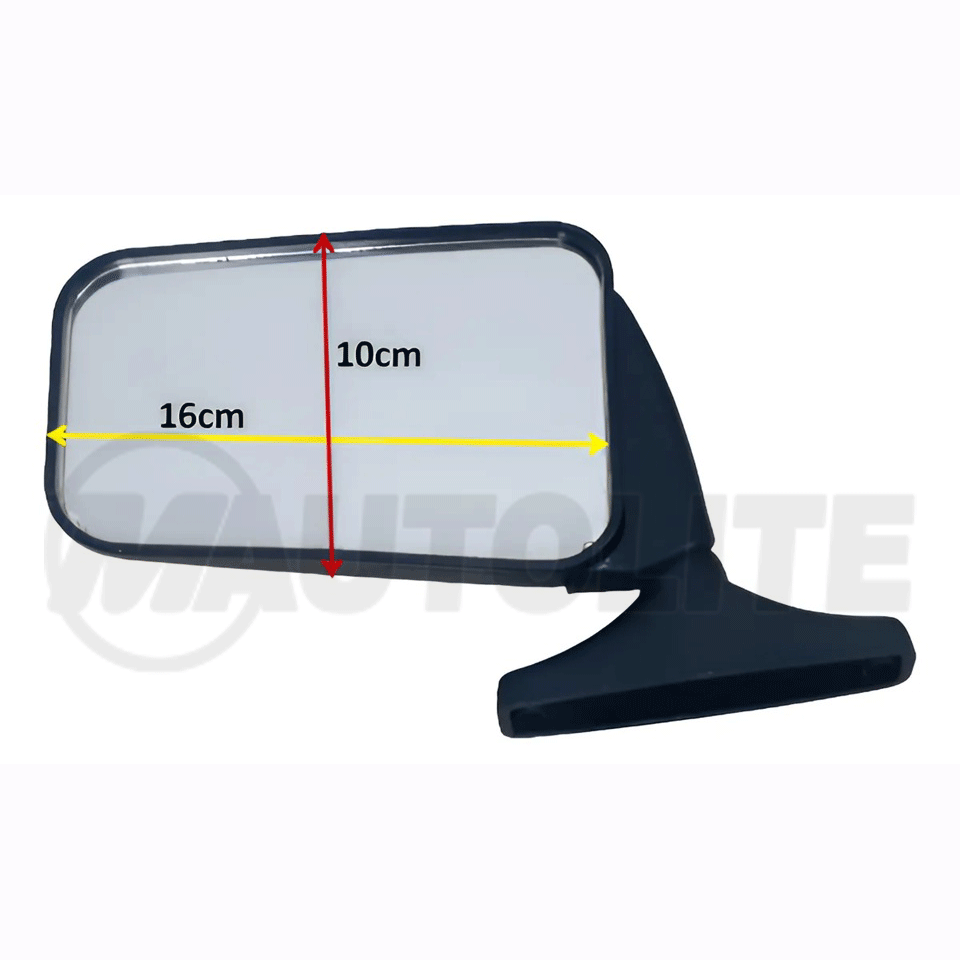 Classic Rectangular Car Side Mirror – Black