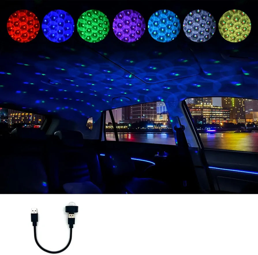 Car Magic Ball Starrying Light KTV Ambient Light Indoor Home DJ Projection Light Car Outdoor LED Atmosphere Light