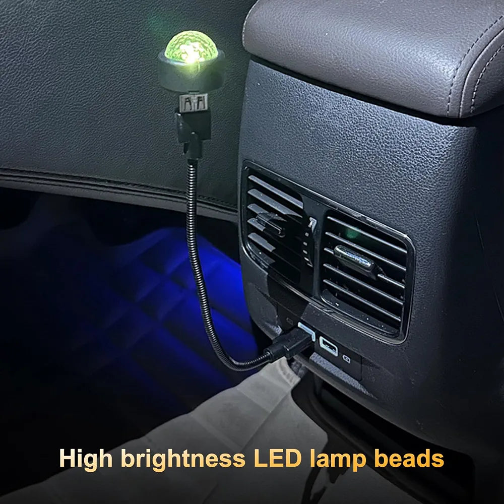 Car Magic Ball Starrying Light KTV Ambient Light Indoor Home DJ Projection Light Car Outdoor LED Atmosphere Light