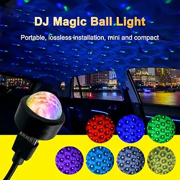Car Magic Ball Starrying Light KTV Ambient Light Indoor Home DJ Projection Light Car Outdoor LED Atmosphere Light