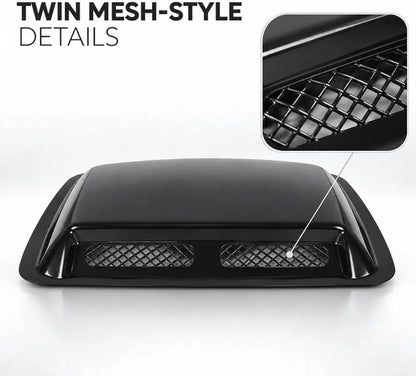 PS-5034 Car Hood Vent Air Cover 40×33 CM ,Hood Scoop Vent Bonnet Cover Decorative Air Intake Covers with Self Adhesive Design for Cars (Glossy Black)