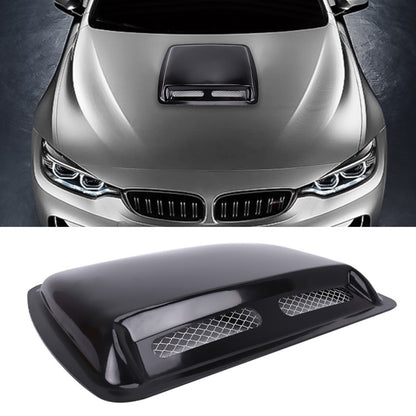 PS-5034 Car Hood Vent Air Cover 40×33 CM ,Hood Scoop Vent Bonnet Cover Decorative Air Intake Covers with Self Adhesive Design for Cars (Glossy Black)