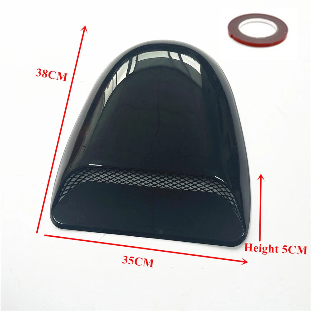 PS-5033 Glossy Black 38×35 CM Car Air Flow Intake Hood Scoop Vent Bonnet Decorative Cover