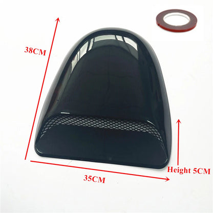 PS-5033 Glossy Black 38×35 CM Car Air Flow Intake Hood Scoop Vent Bonnet Decorative Cover