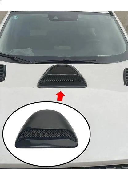 PS-5033 Glossy Black 38×35 CM Car Air Flow Intake Hood Scoop Vent Bonnet Decorative Cover