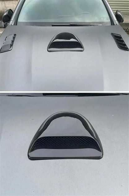 PS-5033 Glossy Black 38×35 CM Car Air Flow Intake Hood Scoop Vent Bonnet Decorative Cover