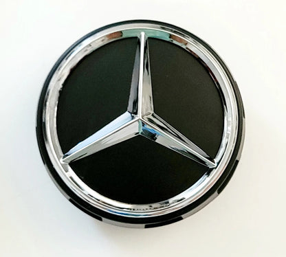 4PC 75mm Wheel Center Hub Caps Cover Raised For Mercedes-Benz