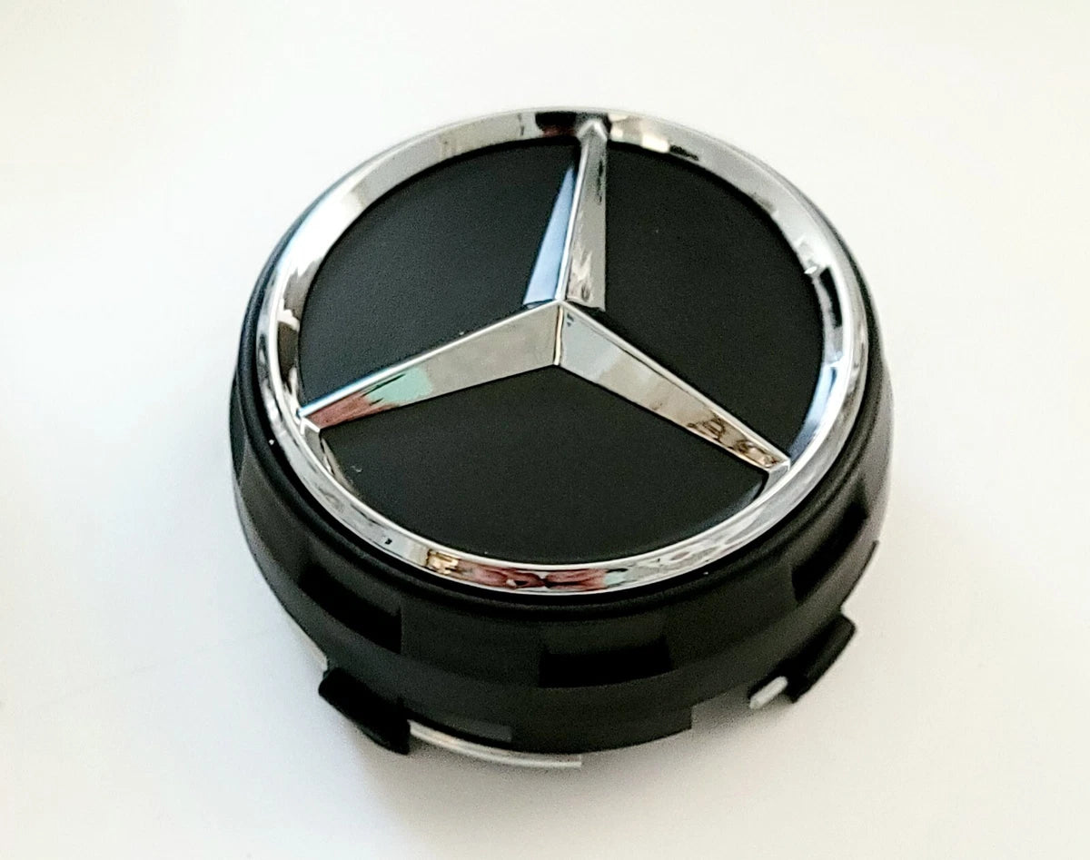4PC 75mm Wheel Center Hub Caps Cover Raised For Mercedes-Benz