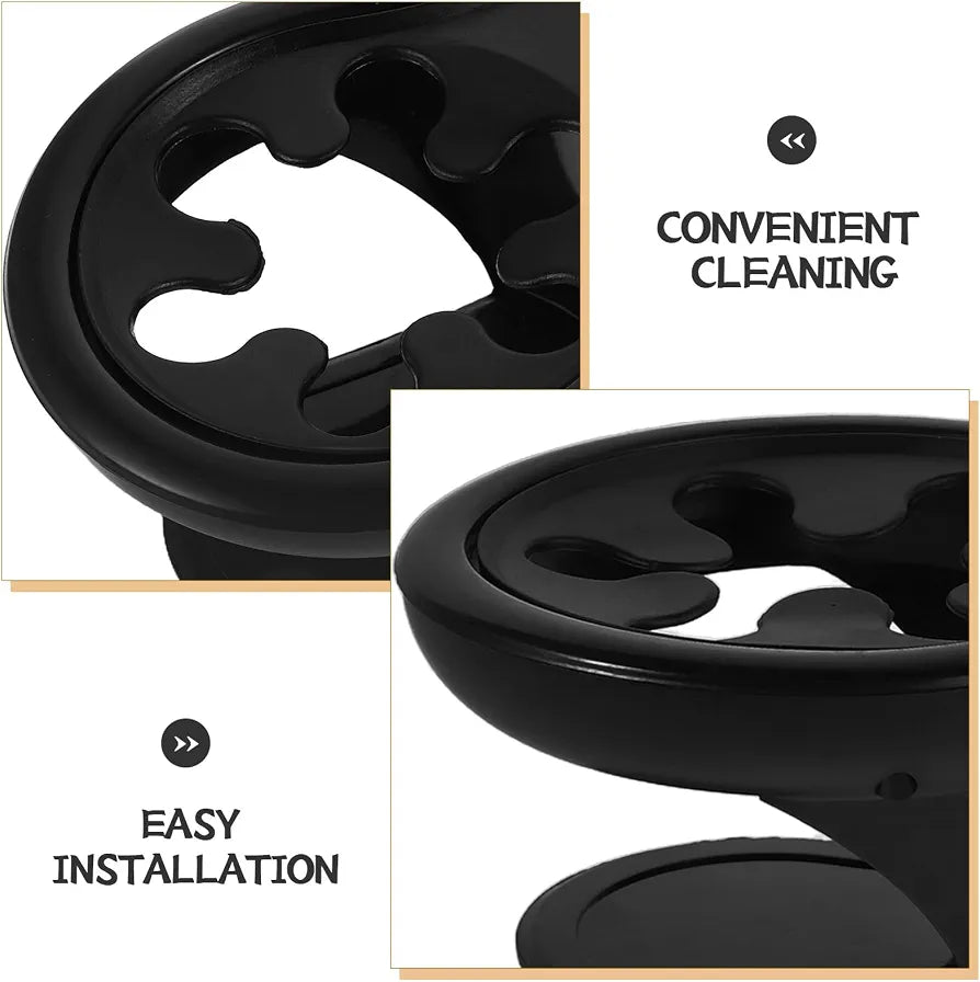 Car Cup Holder Insert 2pcs Black Plastic for Front Seats
Water Bottle and Soda Can Fit, Seat-gap Use, Daily Commute Support, Frees Console Space