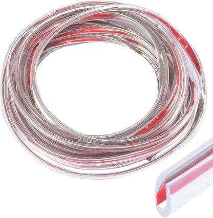 5 Meters Transparent Car edge Protector Strip 5M car edge trim rubber seal protector U-shaped car protection door edge protector, Fit for SUV Sedan MPV and Most Models
