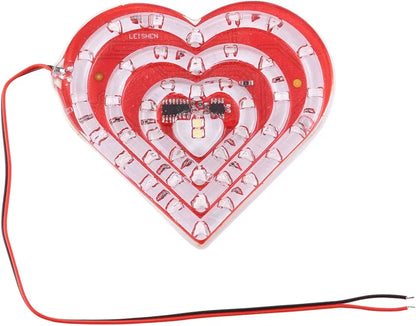 44 LEDs SMD 2835 Motorcycle Modified RGB Light Love Heart Flash Atmosphere Lamp, Diameter: 10cm, DC 12V