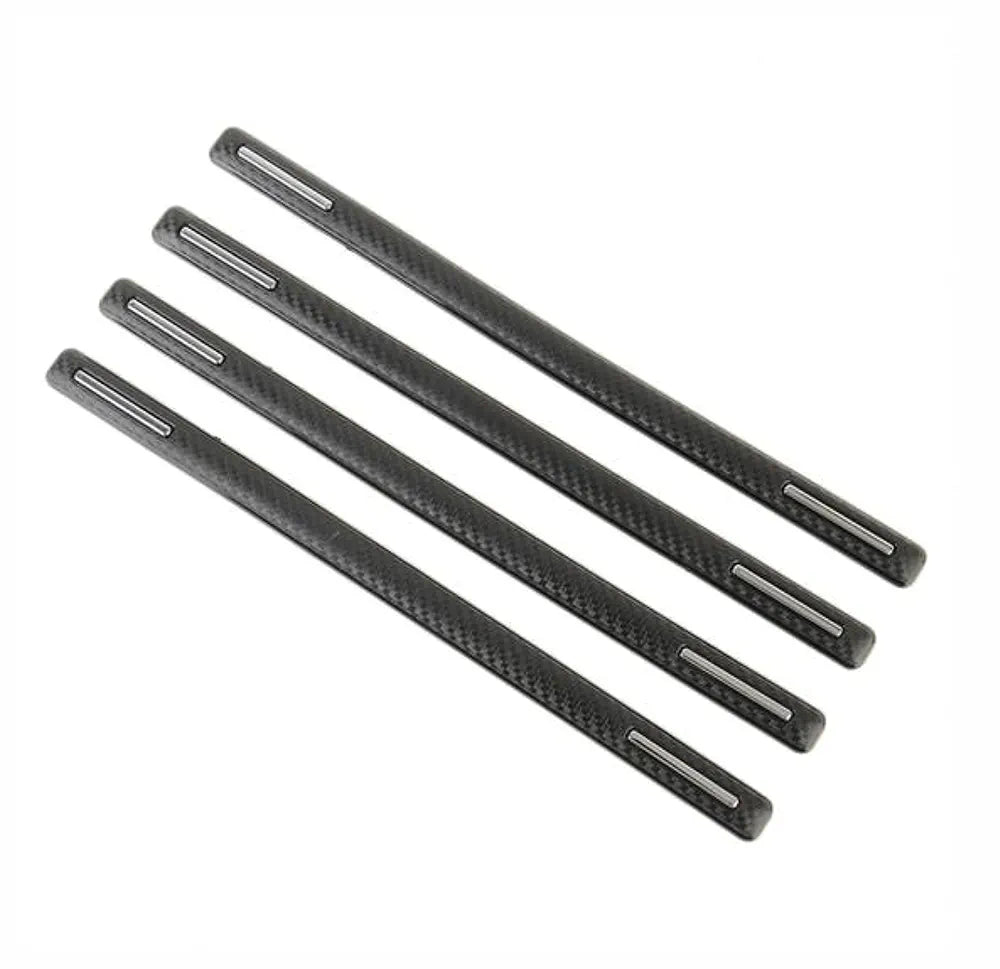 Universal Black & Chrome Anti-Collision Patch Bumper and Door Guard Strip Anti-Scratch Bumper Protector Trim Compatible with All Cars & SUVs (Pack of 4)