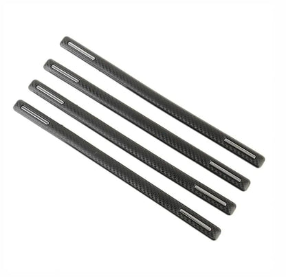 Universal Black & Chrome Anti-Collision Patch Bumper and Door Guard Strip Anti-Scratch Bumper Protector Trim Compatible with All Cars & SUVs (Pack of 4)