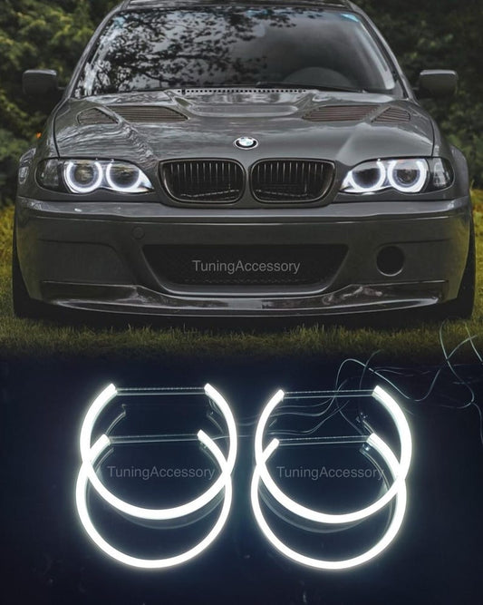 Angel Eyes LED Rings Kit – White Halo Headlight Upgrade, Bright DRL Style