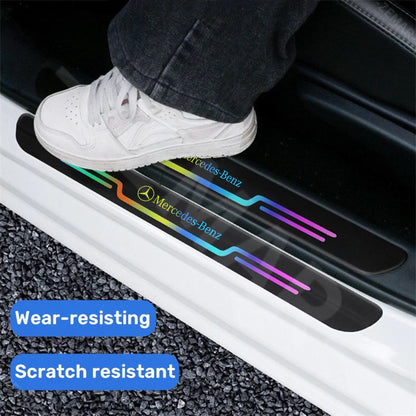 4PCS Car Door Sill Protector Strip Anti Scratch Threshold Bumper Film Sticker