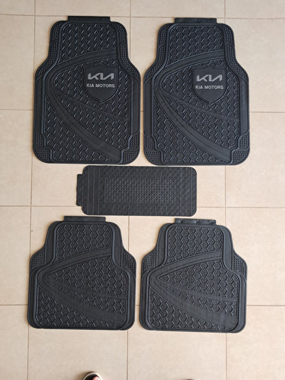 Kia Premium Shield Design All-Weather 5PCS Floor Mats Set – Universal Fit for All Vehicles