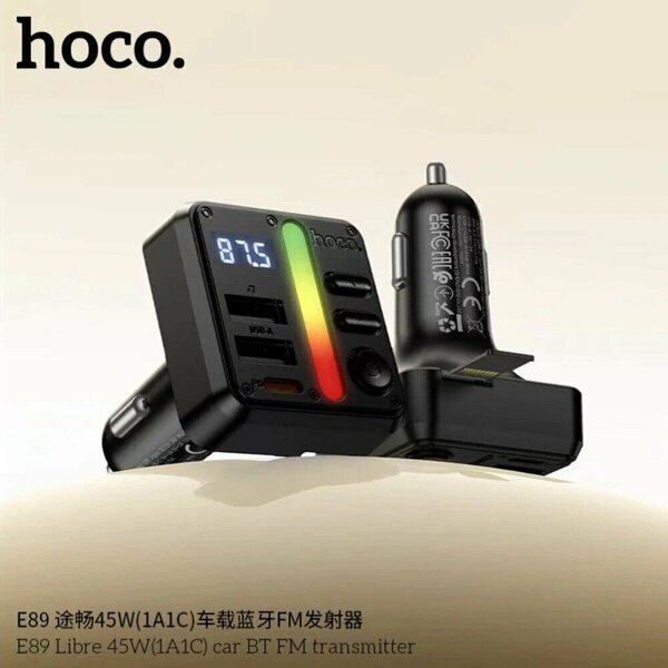 Hoco E89 Bluetooth FM Transmitter & 45W Car Charger
