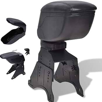 Car Armrest Console Holder Space Saving Adjustable Faux Leather Stand