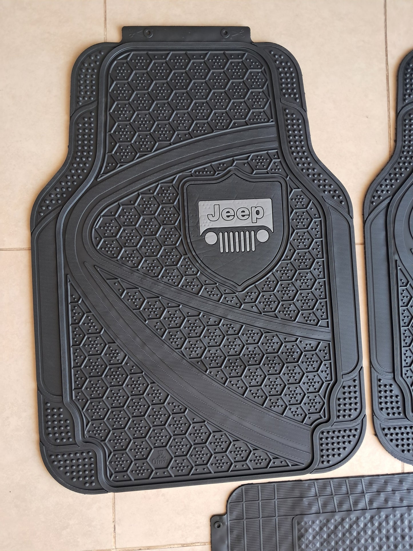 Jeep Premium Shield Design All-Weather 5PCS Floor Mats Set – Universal Fit for All Vehicles