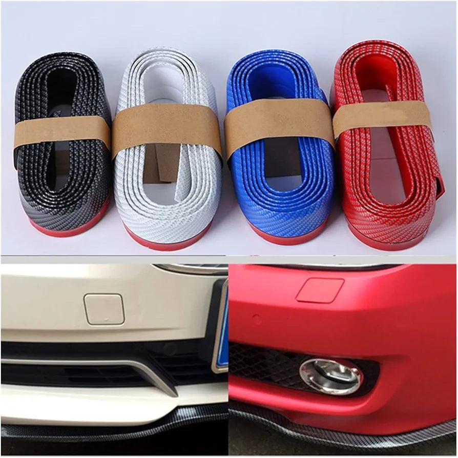 Universal Black Rubber Car Body Protector Front Lip Splitter Trim Bumper US