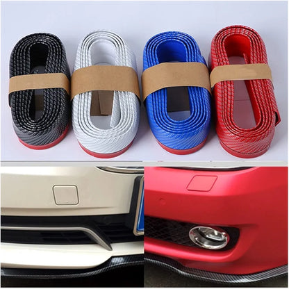 Universal Black Rubber Car Body Protector Front Lip Splitter Trim Bumper US