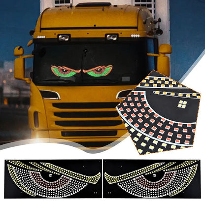 Devil Eyes Light for Cars, 2PCS LED Eyes for Car, Car LED Display, 2025 New Colorful Eye Lamp Soft Screen for Car Trucks Store Window