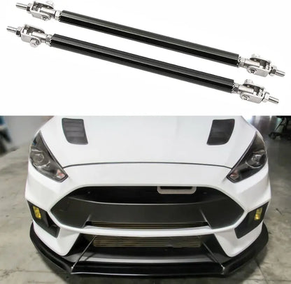 2 PCS Black Universal 15 CM Adjustable Front Bumper Lip Splitter Strut Rod Tie Support Bar For All Cars