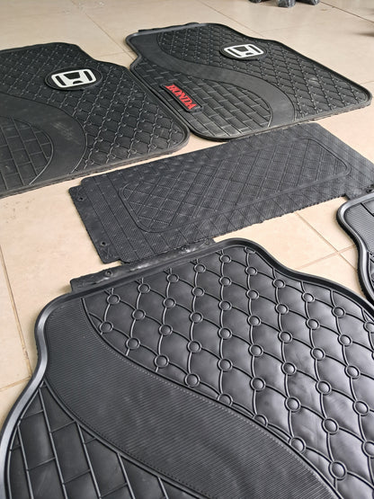 Honda 3D Luxury Rubber Floor Mats – Universal 5PCS Set